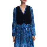 Giletjurk - Boho-print - Korte Jurk - Lange Mouwen - V-hals - Afneembaar Vest - AW25