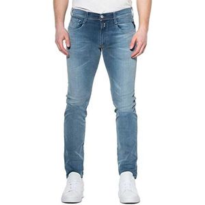 Replay Anbass Slim-Fit Hyperflex Bio herenjeans met stretch, Medium Blue 009, 28W x 34L