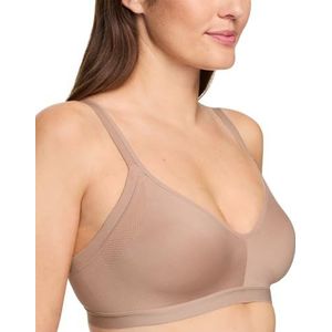 Warner's Women's Blissful Benefits Underarm-Smoothing with Seamless Stretch Wireless Lightly Lined Comfort Bra RM3911W, Toasted Almond, XL