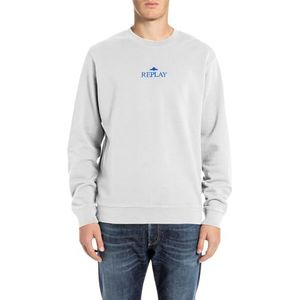 Replay Heren sweatshirt regular fit met ronde hals, 563 Artic Grey, 3XL