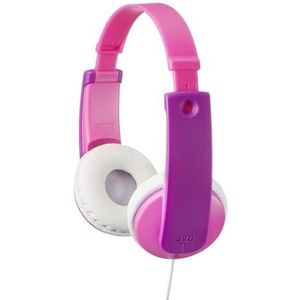 JVC HAKD7P kindertyphone met volumebegrenzing, verstelbare maat (roze/paars)