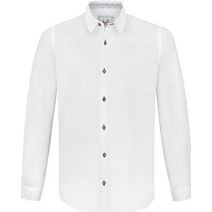 Stockerpoint heren peter overhemd, wit-blauw, M