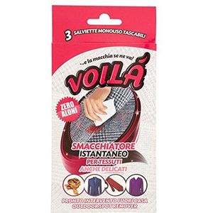 Voila 'voilà wegwerpdoekjes, instant vlekverwijderaar, 3 verpakkingen met 3 ampullen [9 doekjes]