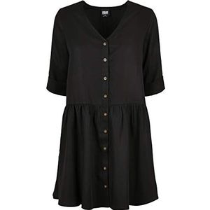 Urban Classics Damesjurk, babydoll, shirt, jurk, zwart, M