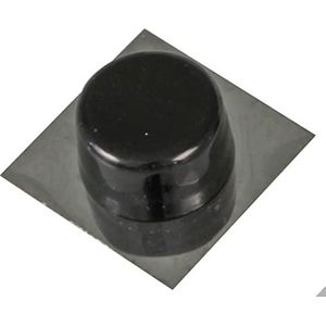 Amig Deurstopper voor doorgangsdeuren, 45 x 45 mm, model 405, kunststof, zwart oppervlak, vierkante metalen bodem, eenvoudige installatie