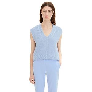 TOM TAILOR Dames pullunder 1035288, 31222 - Dreamy Blue Melange, XXS