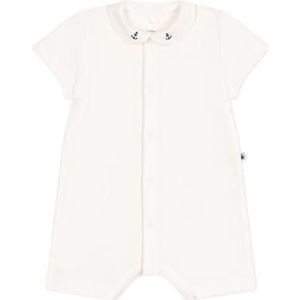Petit Bateau Uniseks baby combicourt, wit, 0 Maanden