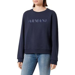 Armani Exchange Sustainable, Cuffed, Logo Print Sweatshirt voor dames, lila, XS