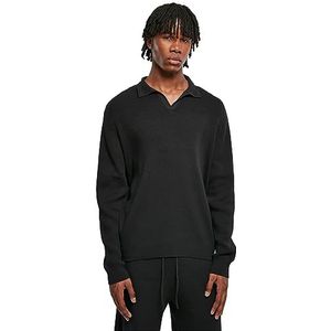 Urban Classics Heren T-Shirt Ribbed Oversized Longsleeve Black M, zwart, M