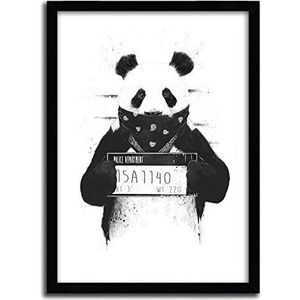 K.Olin Tribu Poster BAD Panda van Balazs Solti, papier, wit, 20 x 30 x 0,1 cm