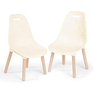 B. spaces by Battat Kid Century Modern: Stoelset – Trendy kinderformaat meubelset van TWEE stoelen in ivoor
