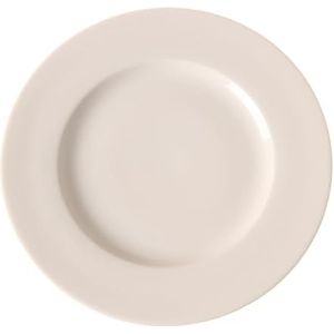 HENDI Bord, plat, versterkte randen, stapelbaar, ovenbestendig, stootvast, slijtvast, geglazuurd, dinerbord, ø234x(H)20mm, porselein, wit