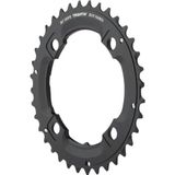 Sram MTB Truvativ Kettingblad MTB 36T 4-bout 104 mm BCD Aluminium No Pin Blast Zwart 2 x 10 (36-22) S1 (49 mm Kettinglijn), 11.6215.188.410