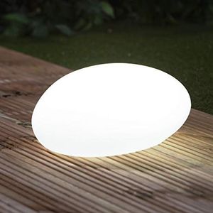 EASYmaxx Solar Deco Stone Garden Light | LED-verlichting met kleurverandering | Modern Decoratief Licht voor Buiten en Tuin | Weerbestendige Lamp (IP67), Afstandsbediening Inbegrepen [40x30x16 cm]