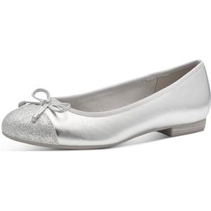 MARCO TOZZI Ballet Flat by Guido Maria Kretschmer 2-82100-42 dames, Silver Comb, 39
