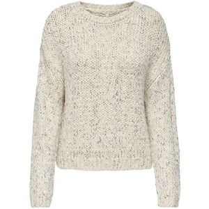 Onlwinter Ls Sequins O-Neck KNT, Egret, S