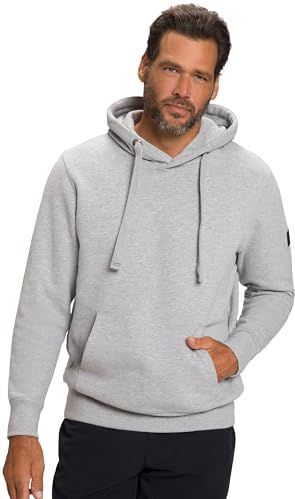 JP 1880 Heren grote maten grote maten Menswear L-8XL Jay-PI Hoodie, Homewear, capuchon, kangoeroezak, tot 8 XL 808236, grijs melange, 3XL