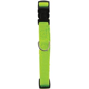Zolux Verstelbare Nylon Hondenhalsband in Lime Green - Lengte 40/60 cm - Breedte 25 mm
