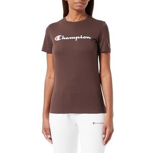Champion Legacy American Classics W-Light Cotton Jersey S-s Regular Crewneck T-shirt Dames, Bruin, XS