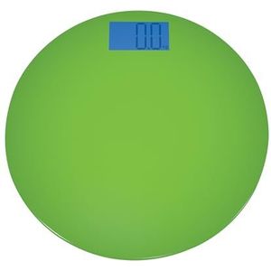 Spirella Bowl Collection badkuipweegschaal, 33 x 33 x 2, gehard glas en ABS, groen