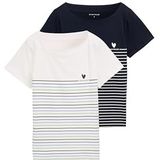 TOM TAILOR Shirt  navy / lichtblauw / lichtgroen / wit