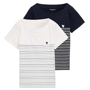 TOM TAILOR Shirt  navy / lichtblauw / lichtgroen / wit