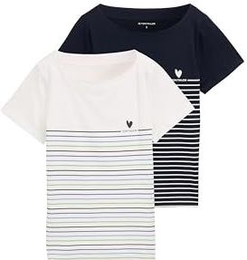 TOM TAILOR Shirt  navy / lichtblauw / lichtgroen / wit