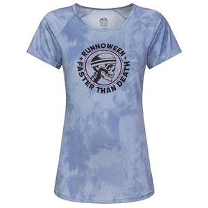 RUNNOWEEN ASHTAR SS T-Shirt Dames Vrijetijd|Sport, Lichtblauw/blauw, XL