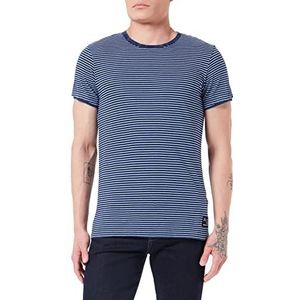 Q/S designed by T-shirt voor heren, korte mouwen, slim fit, diepblauw, S