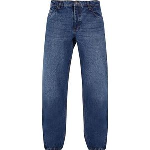 Urban Classics Herenbroek Heavy Ounce Straight Fit Zip Jeans New Mid Blue Washed 31, New Mid Blue Washed, 31