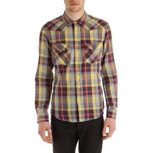 Wrangler Western overhemd voor heren, meerkleurig (vintage paars), L