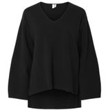 Y.A.S Yaselma Ls V-hals gebreide trui S. Noos, zwart, M