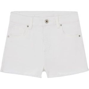 Pepe Jeans A-Line Hw Jr Shorts voor meisjes, wit (Denim-TR1), 4 jaar, wit (denim-tr1), 4 Jaren