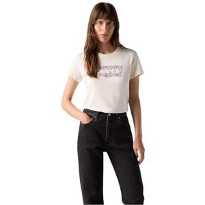 T-Shirt - Bloemenlogo - Katoen - Niet-Stretch - Ronde Hals