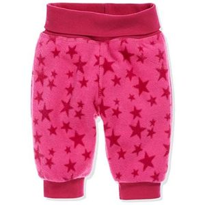 Schnizler Uniseks babybroek fleece pompbroek babybroek sterren met gebreide tailleband, Oeko-Tex Standard 100, roze (pink 18), 56 cm