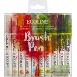 Ecoline Brush Pen Set van 10 - Architect | Penseelstiften met Aquarelverf voor Bullet Journal, Handlettering, Kleurboeken & Tekenen