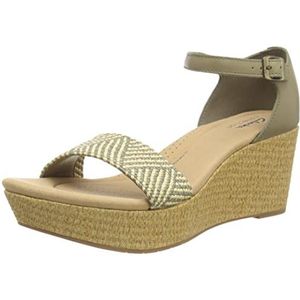 Clarks Dames Rose Ease Sandaal, Olive Leather, 39 EU, Olive Leather, 39 EU