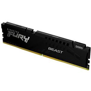 Kingston FURY Beast zwart XMP DDR5 64GB 5600MT/s CL40 DIMM gaming-geheugen voor vaste computers (kit met 4 stuks) - KF556C40BBK4-64