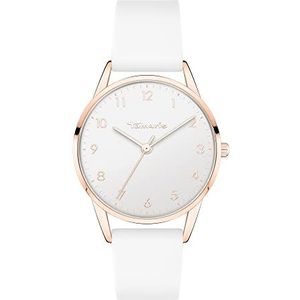 Tamaris Dames analoog kwartshorloge met siliconen armband TT-0121-PQ, roségoud