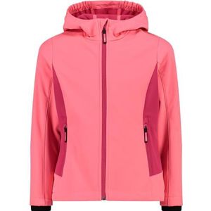 CMP - Softshelljas voor kinderen met vaste capuchon, glanzend fuchsia, 140