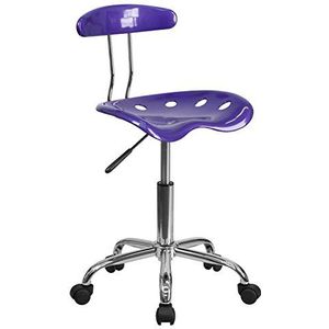 Flash Furniture Bureaustoel, Chroom, Violet, 41,91 x 43,18 x 88,27 cm