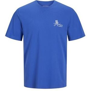Jack & Jones JORFLY Tee SS Crew Neck STYD, blauw, S