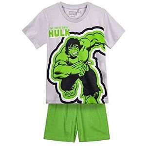 Hulk Zomer Pyjama voor Jongens - Wit en Groen - Maat 4 Jaar - Korte Pyjama van 100% Katoen - Hulk Print - Origineel Product Ontworpen in Spanje