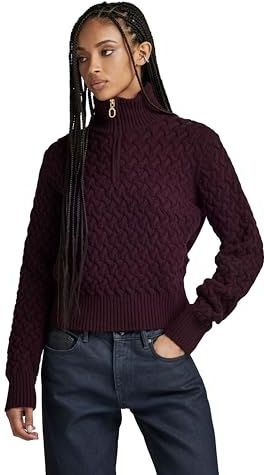 G-STAR RAW Chunky Skipper Knit Wmn Sweater voor dames, Paars (Lt Maze D23922-d170-8880), S