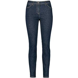 GERRY WEBER Dames Jeans Best4me Skinny nauwsluitende pasvorm 5-pocket, dark denim, 44 NL Kort