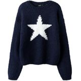 Lmtd Nlfbow Ls Short Knit, Dark Sapphire, 134-140