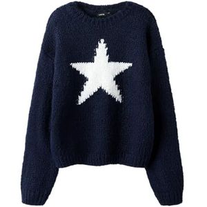 Lmtd Nlfbow Ls Short Knit, Dark Sapphire, 134-140