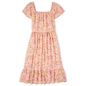 The Children's Place Bijpassende jurken voor familie, mama en mij, casual jurk, abrikoos, bloemen, volwassenen, L meisjes, Abrikoos bloem volwassenen, L