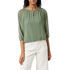 TOM TAILOR Dames Loose fit chiffon blouse 1028878, 15594 - Dusty Mid Olive, 32