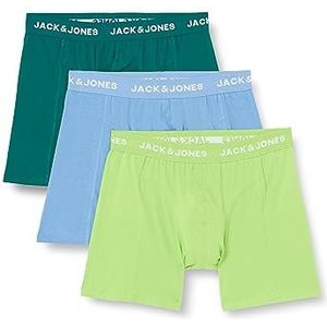 JACK&JONES PLUS Heren JACFLORIAN Trunks 3 stuks PLS boxershorts, jasmijngroen/verpakking: aventurijnzilver lake blue, 5XL, Jasmine Green/Pack: aventurijn - Silver Lake Blue, 5XL